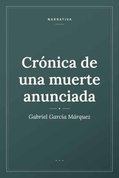 Ficha ilustrada de «Crónica de una muerte anunciada», de Gabriel García Márquez